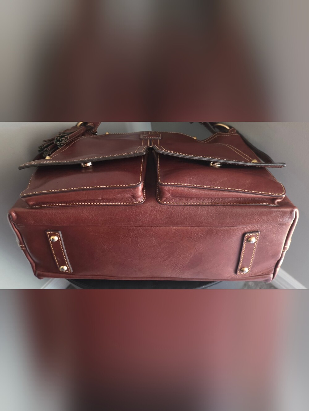 Dooney & Bourke Kingston Florentine Leather Hobo Bag EUC - Picture 9 of 16